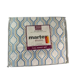 Martex‎ Full Sheet Set 200 Thread Rich Bed cotton rich studio soft finish new
